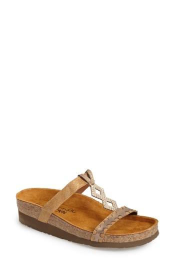 Women's Naot Embellished Walking Sandal Us / 41eu - Metallic