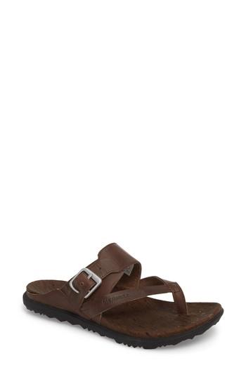 Women's Merrell Around Town Buckle Slide Sandal M - Brown