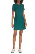 Women's Theory Stretch Wool A-line Dress - Green