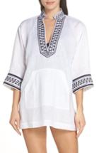 Women's Tory Burch Embroidered Cover-up Tunic - White