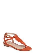 Women's Sole Society Mara Fringe Thong Sandal .5 M - Orange