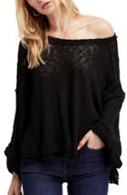 Women's Free People Island Girl Hacci Tee - Black
