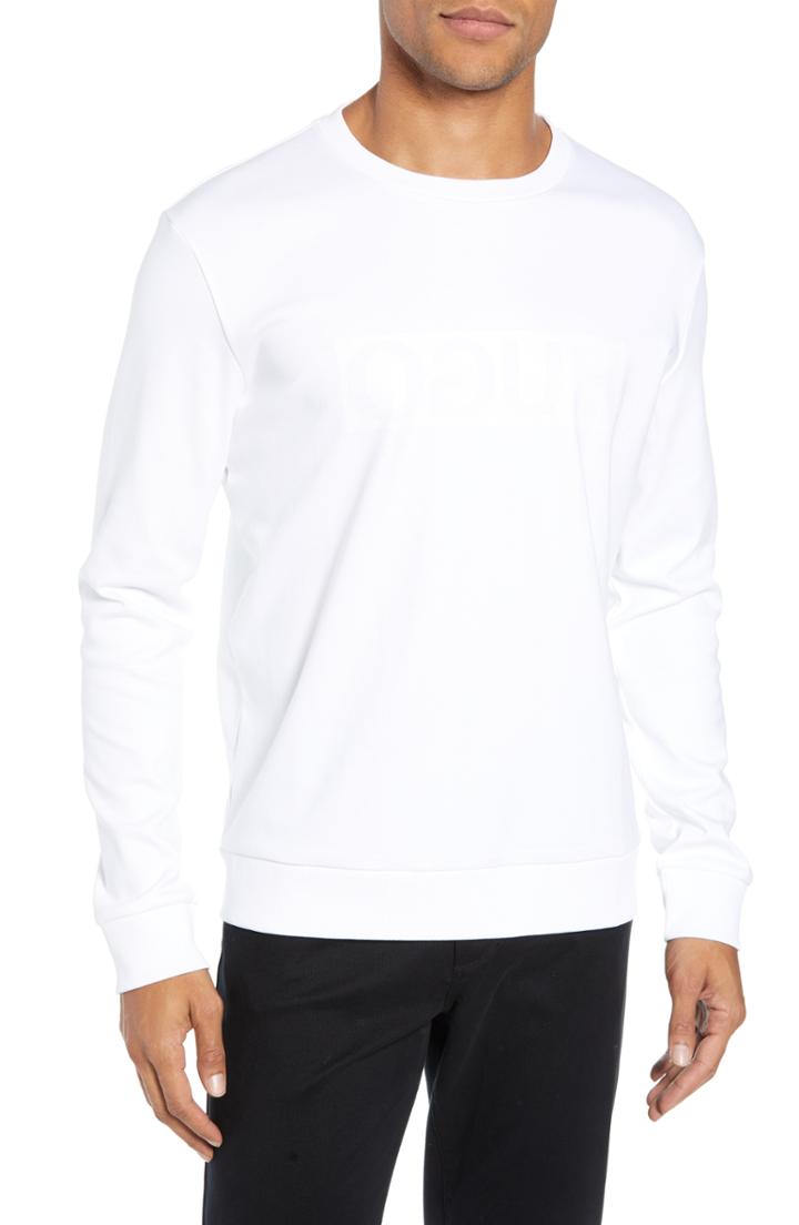 Men's Hugo Digago Logo Sweatshirt, Size - White