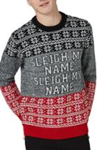 Men's Topman Sleigh My Name Sweater - Grey