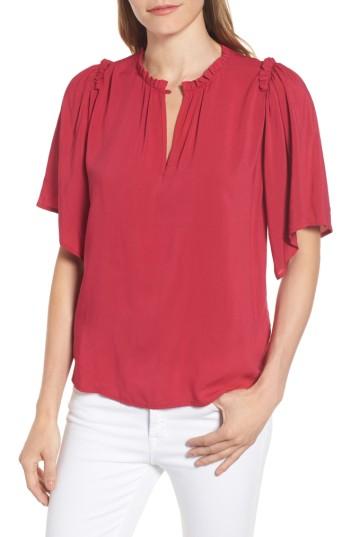 Women's Velvet By Graham & Spencer Puff Sleeve Blouse - Pink