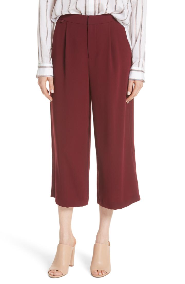 Women's Vince High Waist Wide Leg Crepe Crop Pants
