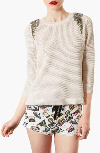 Topshop Embellished Sweater