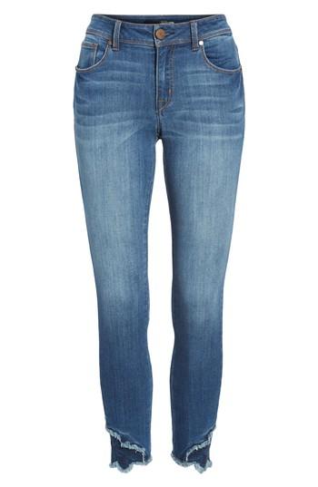 Women's 1822 Denim Embroidered Hem Skinny Jeans