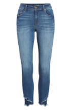 Women's 1822 Denim Embroidered Hem Skinny Jeans