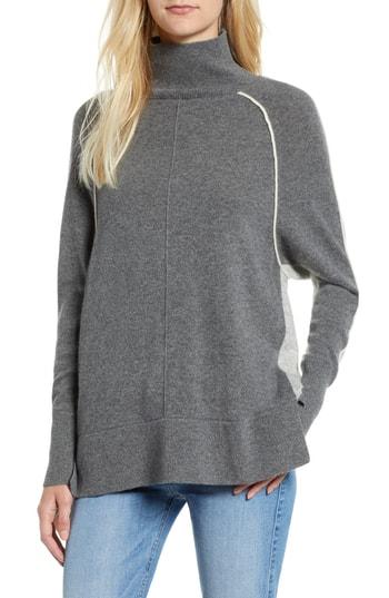 Women's Vineyard Vines Raglan Sleeve Cashmere Turtleneck - Grey