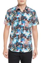 Men's Jared Lang Trim Fit Print Sport Shirt - White