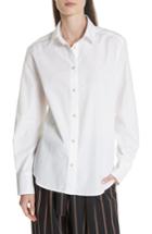 Women's Vince Long Sleeve Cotton Shirt - White