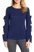 Women's Cece Bow Sleeve Sweater, Size - Blue