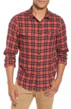 Men's Frame Slim Fit Western Shirt, Size - Red