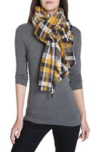 Women's Eileen Fisher Check Wrap, Size - Grey