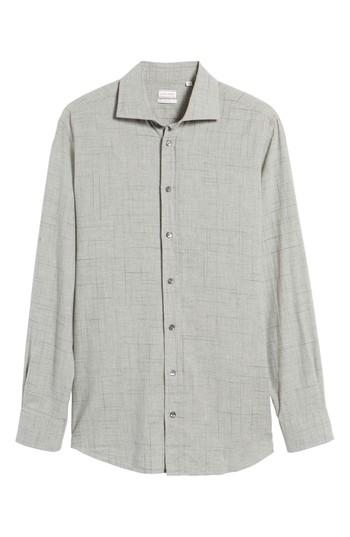 Men's Luciano Barbera Broken Plaid Sport Shirt