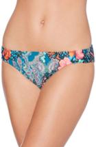 Women's Laundry By Shelli Segal Floral Paisley Hipster Bikini Bottoms - Blue/green