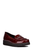 Women's Geox Blenda Studded Kiltie Loafer Us / 35eu - Burgundy