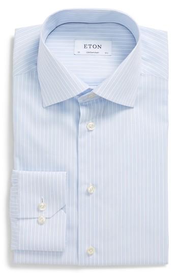 Men's Eton Contemporary Fit Stripe Dress Shirt .5 - Pink