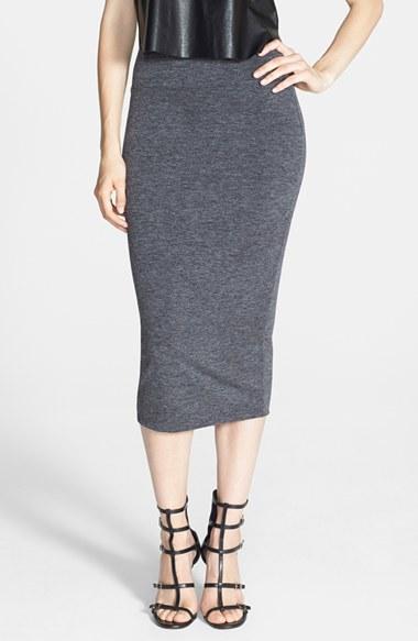Leith Fuzzy Stretch Tube Skirt