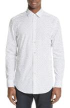 Men's Paul Smith Heart Print Sport Shirt - White