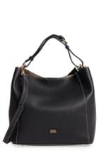 Frances Valentine Medium June Leather Hobo Bag - Black