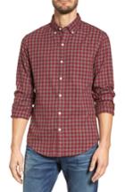 Men's Bonobos Slim Fit Washed Check Herringbone Sport Shirt - Red