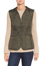Women's Barbour 'betty' Fleece Lined Quilted Liner Us / 6 Uk - Green