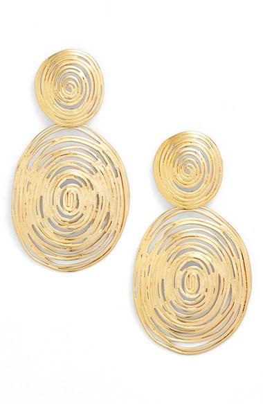 Women's Gas Bijoux 'wave' Double Drop Earrings