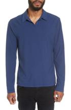 Men's James Perse Long Sleeve Cotton Polo (xxl) - Blue