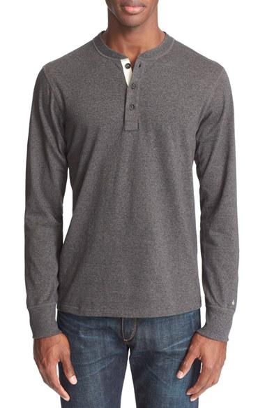 Men's Rag & Bone Standard Issue Henley - Grey