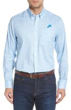 Men's Cutter & Buck League Detroit Lions Fit Shirt, Size Small - Blue