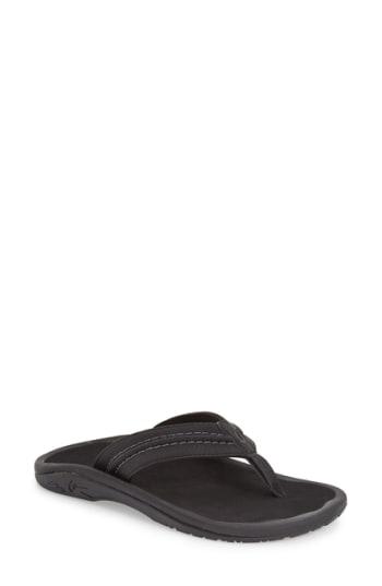 Men's Olukai Hokua Flip Flop M - Black