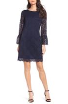 Women's Fraiche By J Lace Bell Sleeve Shift Dress - Blue
