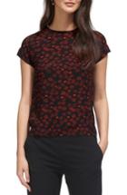 Women's Whistles Lips Print Top - Black