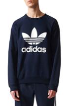 Men's Adidas Originals Slim Fit Trefoil Logo Crewneck Sweatshirt, Size - Blue
