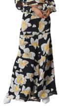 Women's Whistles Rika Floral Silk Maxi Skirt Us / 4 Uk - Black