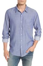 Men's Rails Isaac Stripe Chambray Sport Shirt - Blue
