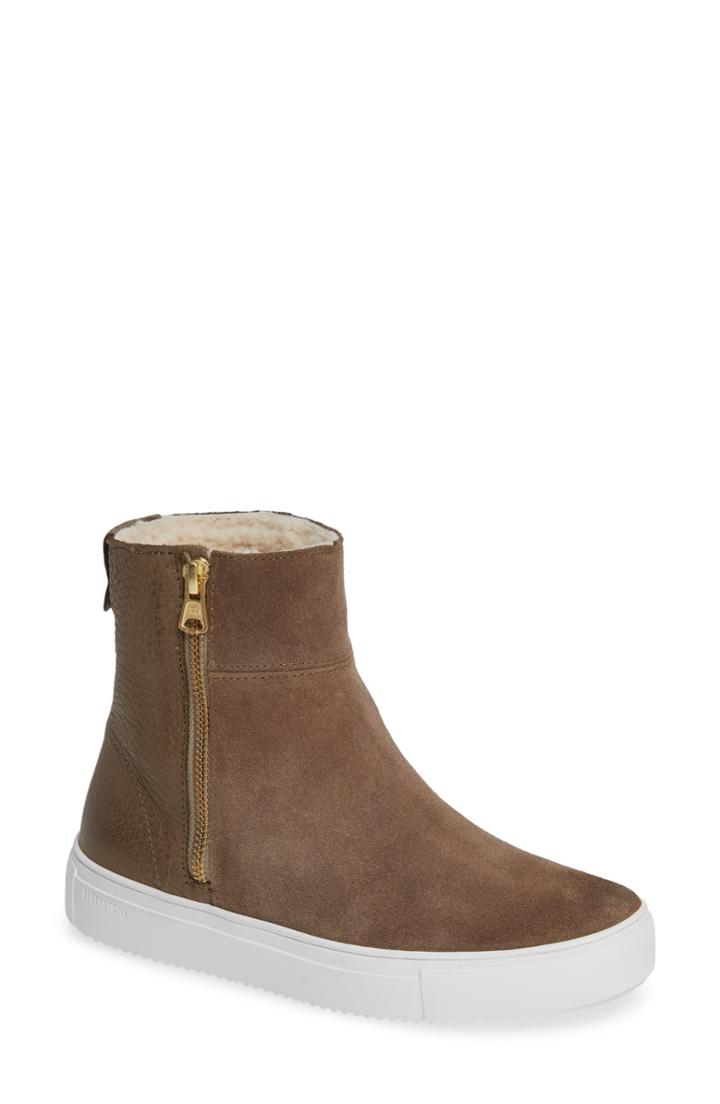 Women's Blackstone Ql49 Sneaker Bootie With Genuine Shearling Lining Us / 36eu - Green