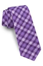 Men's Ted Baker London Plaid Wool Tie, Size - Purple