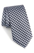 Men's Calibrate Fiswell Check Silk Tie, Size - Blue