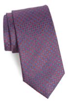 Men's Calibrate Porter Check Silk Tie, Size - Red