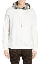 Men's The Rail Contrast Plaid Pullover Hoodie - Ivory