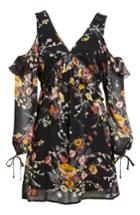 Women's Band Of Gypsies Cold Shoulder Floral Dress