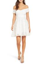 Women's Soprano Lace Off The Shoulder Fit & Flare Dress - Ivory