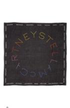 Women's Stella Mccartney Logo Modal & Silk Scarf, Size - Black