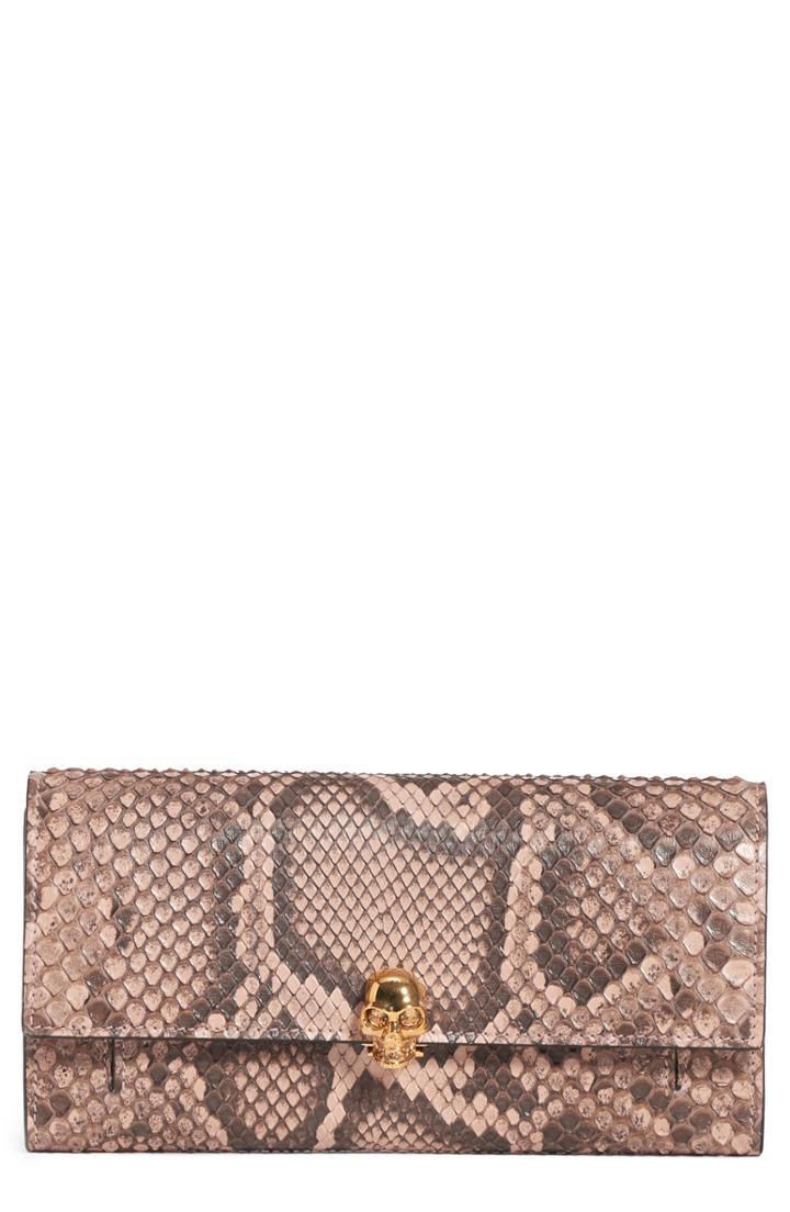 Women's Alexander Mcqueen Genuine Python Wallet On A Chain -