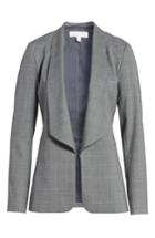 Women's Emerson Rose Plaid Open Front Jacket - Grey