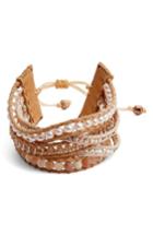 Women's Chan Luu Multistrand Pull Tie Pearl Mix Bracelet