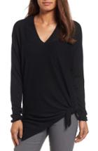 Petite Women's Nic+zoe Essential Side Tie Top, Size P - Black